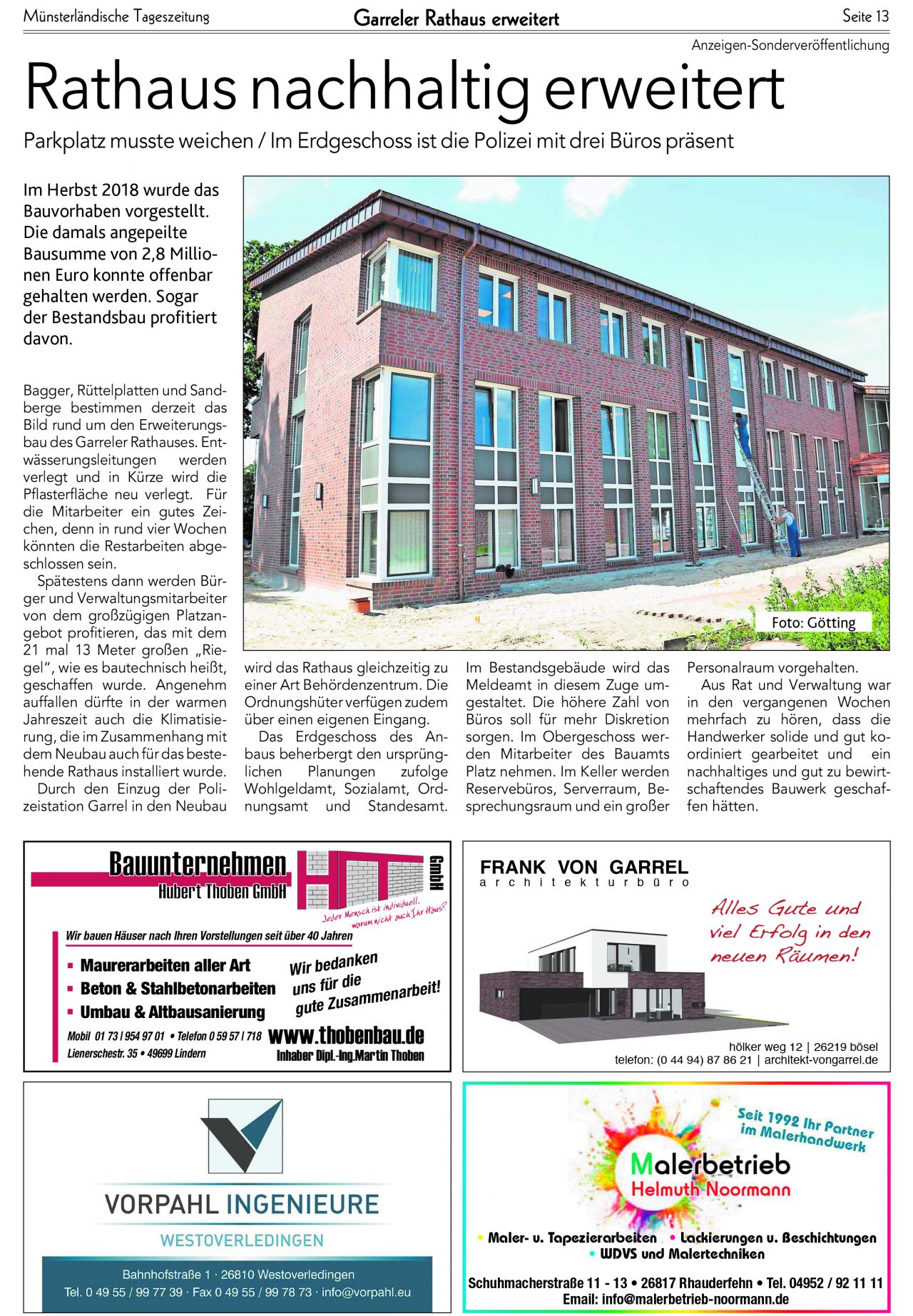 Rathaus Garrel - Vorpahl Ingenieure